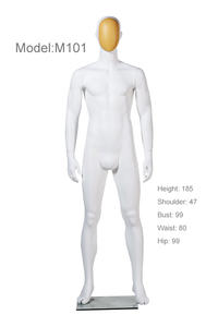 Standing male mannequin with changeable face