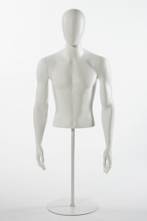 fiberglass abstract bust male mannequin