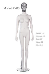 Full body female mannequin with wire head