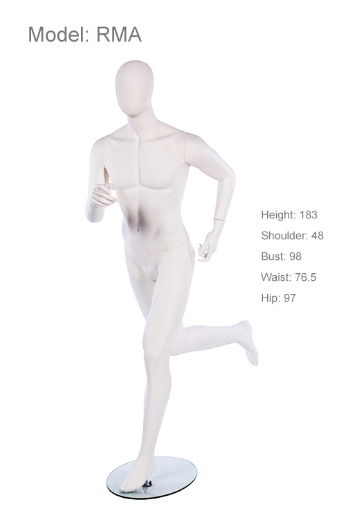 Male sport mannequin full body action mannequin